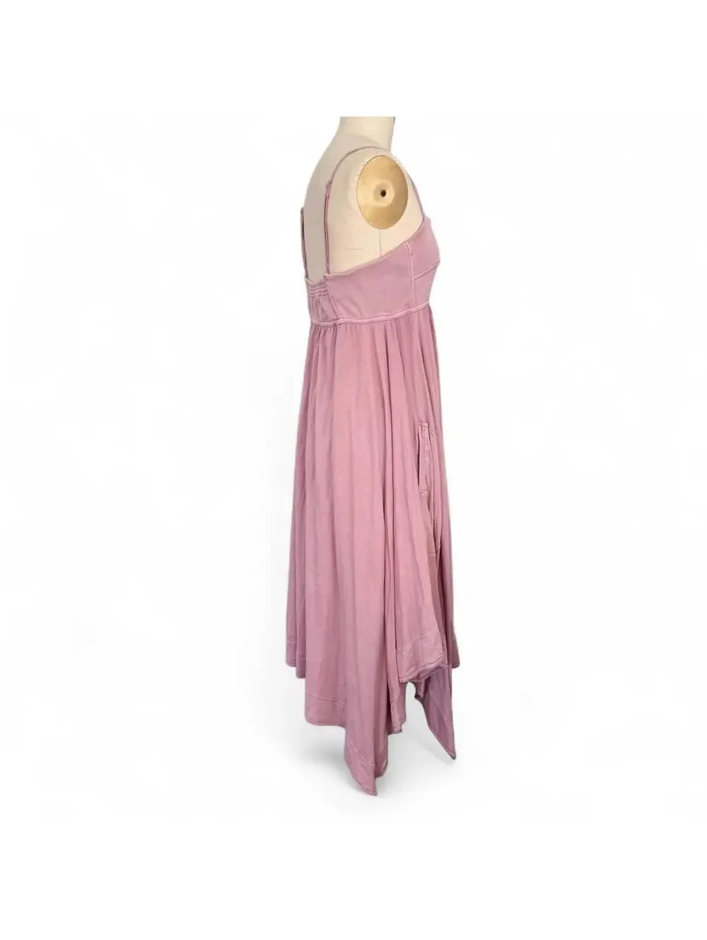 Anthropologie Blush Pink Fairy Maxi Dress Boho Casual Athletic Cozy